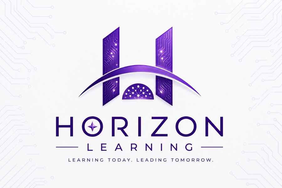 Horizon Learning logo with the tagline Learning Today. Leading Tomorrow.