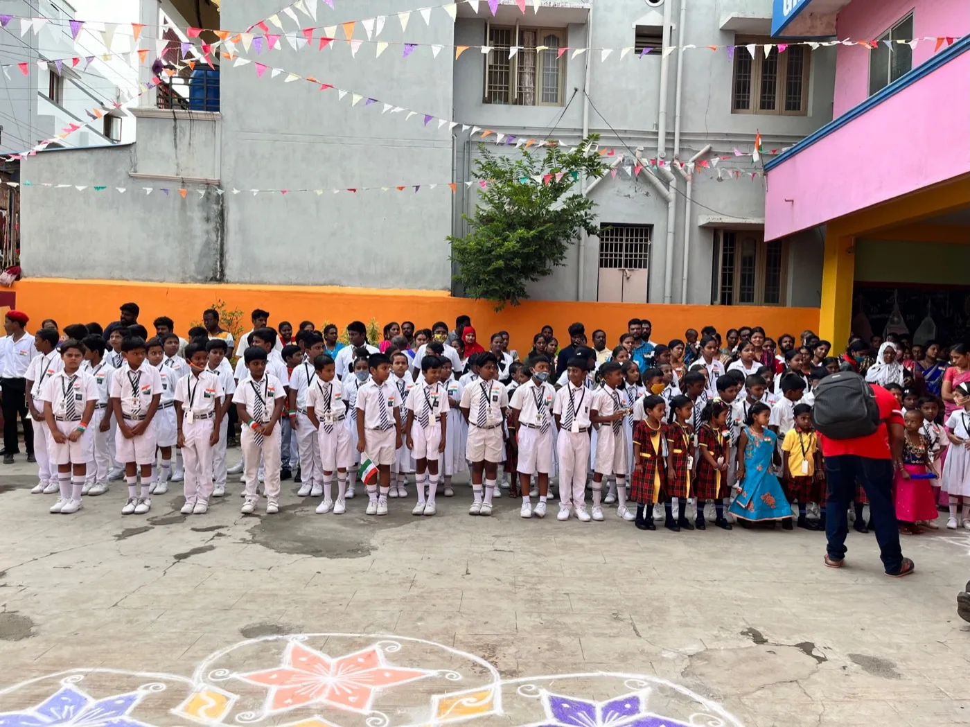 Greenvalley School students participating in a campus group activity